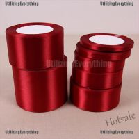 【hot sale】∏✽✠ D18 ♥UtilizingEverything♥ Wine Red 25 Yards Silk Satin Ribbon Wedding Party Decoration Gift Wrapping Christmas