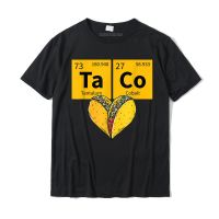 เสื้อขาว Taco komik gıda periyodik tablo elemanı mizah bilim hediye T-Shirt baskılı T Shirt erkekler için pamuklu üst giS-5XL