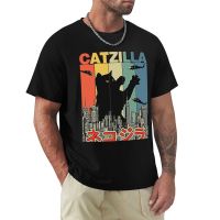 Catzilla Japanese Vintage T-Shirt T-Shirt Short Blondie T Shirt Sports Fan T-Shirts White T Shirts Men Graphic T Shirts