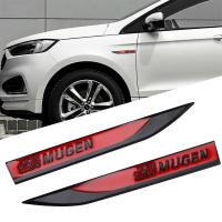 Upgrade COD Free Shipping New Style 2pcs car Mugen blade leaf board metal stickers