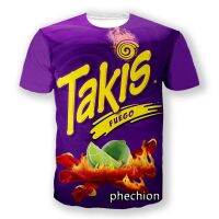 Phechion ใหม่ผู้ชาย/ผู้หญิงขนมขบเคี้ยว Takis 3D พิมพ์เสื้อยืดแขนสั้นแฟชั่น T เสื้อกีฬา Hip Hop ฤดูร้อน L91