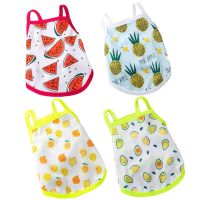 Dog Cooling Vest Ultra Thin  Breathable Mesh Cloth Pet Clothes for Small Dogs Cute Fruit Print Summer Puppy Cat Cheap T-shirt