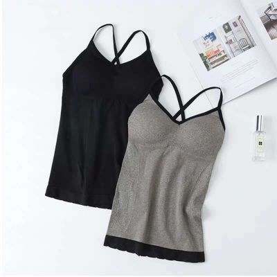[COD] 8823 camisole long section wrapped chest beautiful back body sculpting seamless exercise yoga bottoming girl underwear outerwear