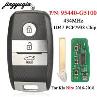 Jingyuqin 95440G5100ปุ่มอะไหล่3ปุ่มสำหรับ KIA Niro 2016 2017คีย์2018 433.92Mhz ชิป PCF7938 ID47 Fob ศิลปะรถยนต์