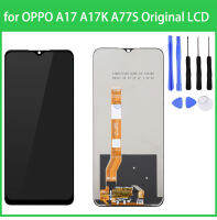 จอ LCD แบบดั้งเดิมสำหรับ OPPO A17 CPH2477 CPH2471 A17K A77S CPH2473จอแสดงผล LCD แบบสัมผัสหน้าจออะไหล่ประกอบแก้วดิจิตัลอะไหล่หน้าจอ LCD