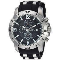 Invicta Mens Pro Diver Quartz Watch with Stainless-Steel Strap, Black, Blue, 26 (Model: 24962, 24966) Stainless Steel