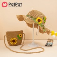 PatPat 2Pcs Toddler Kid Daisy Decor Straw Hat & Bag