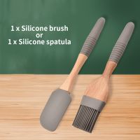 Home Kitchen Pastry Brush Silicone Spatula For Cooking Baking DIY Non Stick Heat Resistant Long Handle Detachable Design