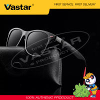 Vastar ออกแบบแบรนด์แว่นตากันแดดผู้ชายผู้หญิง Polarized CLASSIC กรอบแว่นตากันแดดแว่นตาชาย UV400 Gafas (กรอบสีดำเลนส์สีเทา)