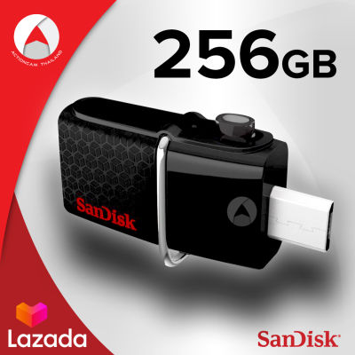 SANDISK FLASH DRIVE 256 GB. DUAL 3.0 (SDDD2_256G_GAM46) OTG แฟลชไดร์ฟ สำหรับ สมาร์ทโฟน และ แท็บเล็ต Android ประกัน Synnex 5ปี