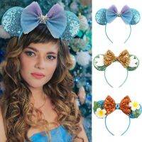 【CC】 Fashion Glitter Ears Headband Hair Bow Hairband 2023 Snow Accessories Mujer