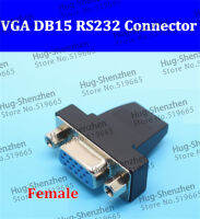 VGA DB15 Serial Wire-Type ขั้วต่อตัวเมีย3แถวพร้อมตัวเรือนสกรู50ชิ้น