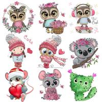 Lovely Koala Animal Iron On Transfers For Clothing Cartoon Animals Stickers Patches On Clothes Thermo Stickers For Baby Clothes