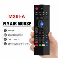 【✒】 Fardous Enterprise MX3 MX3-M Fly Air Mouse 2.4กิกะเฮิร์ตซ์คีย์บอร์ดขนาดเล็กไร้สาย IR โหมดการเรียนรู้การควบคุมระยะไกลสำหรับกล่องทีวีคอมพิวเตอร์พีซีขนาดเล็กการควบคุมระยะไกล