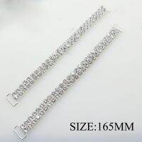 2pcs/lot 165mm Crystal Rhinestone Chain Bikini Connectors Buckles Clothing Decoration Buckle for Women Beachwear Connector