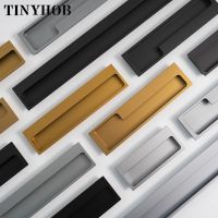 15.75" Black/gray/Embedded Stealth Door Handle Slotted Drawer cupboard wardrobe hidden door handles sliding door pull