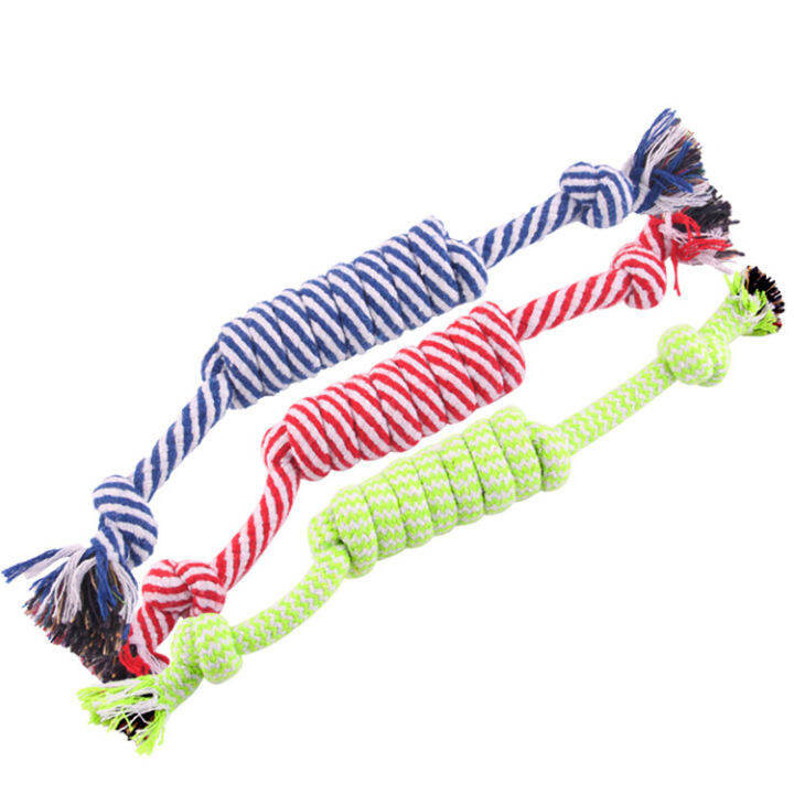Monstermarketing Spiral Woven Cotton Rope Anti Bite Chew Toy Teeth