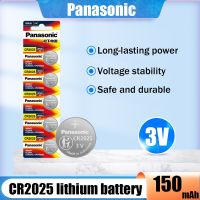 【Thriving】 MotoShark CR2025พานาโซนิค CR 2025ของแท้ ECR2025 DL2025 BR2025ลิเธียม3V สำหรับนาฬิกาเครื่องคิดเลขปุ่มรีโมทคอนโทรลเซลล์5ชิ้น