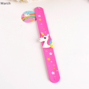 March Silicone hoat hình vòng đeo tay kiểu vỗ Unicorn Tát Vòng Silicone