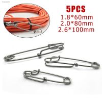 ☜✸◘ 5Pcs Long Line Clips Stainless Steel Hooked Snap Pin Swivel Longline Branch Hanger Tuna Fishing Connectors Tackle Accessories