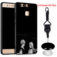 มาใหม่ล่าสุดสำหรับHuawei P9 Plusโทรศัพท์เคสสำหรับหัวเหว่ยซิลิคอนนุ่มกรณีที่มีรูปแบบเดียวกันถุงลมนิรภัยขาตั้งโทรศัพท์และเชือก