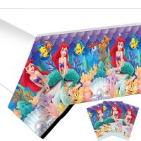 MA1MBB Mermaid Ariel Tablecloth Baby Shower Disposable Kids Birthday Party Tablecover Supply Table Cover Decoration For Girls