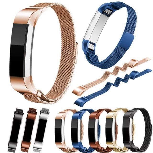 สายนาฬิกาข้อมือแม่เหล็กสแตนเลสสำหรับ-fitbit-alta-ขนาด-เล็ก130-170มม-ทอง-ขายเอง