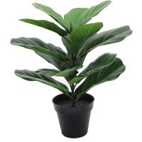 Artificial Fiddle Leaf Fig, Realistic Fake Plants with Pots for Home and Office Decoration