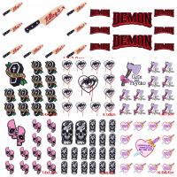 ✎♠✱ 10 pcs/lot Wholesale Punk knife Patch Iron On Patches For Clothing Thermoadhesive Patches Heart Embroidery Patch Badges