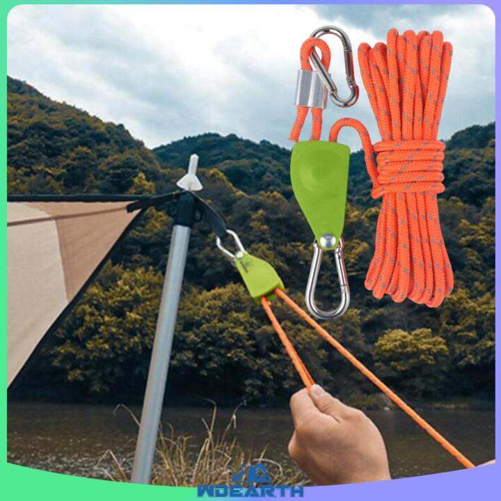 WDEarth Outdoor Guy Lines with Ratchet Pulley Canopy Shelter Canoe