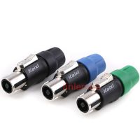 1PC Speaker Cable Connector 4 Pole SpeakON Plug Terminal No Welding Nickel Housing For Loudspeaker Professional Audio