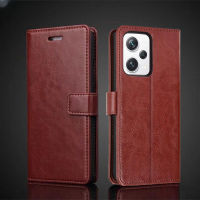 กระเป๋าเก็บบัตรเคสหนังสำหรับ Xiaomi Redmi Note 12 Pro + Plus 4G เคสฝาพับหนังแบบกระเป๋าสตางค์