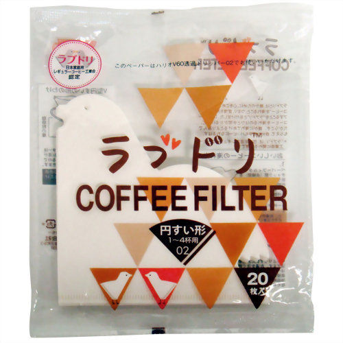 hario-กระดาษกรอง-v60-รูปนก-hario-204-love-dori-paper-filter-02w-20-sheets-1แพ็คx20ใบ-vcfl-02-20w