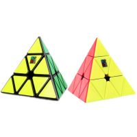 3x3x3 Pyraminx Speed Cube Smooth Triangle Cube Stickerless Brain Teasers Magic Cube 3D Cube Puzzle Educational Toy for Adult Kid