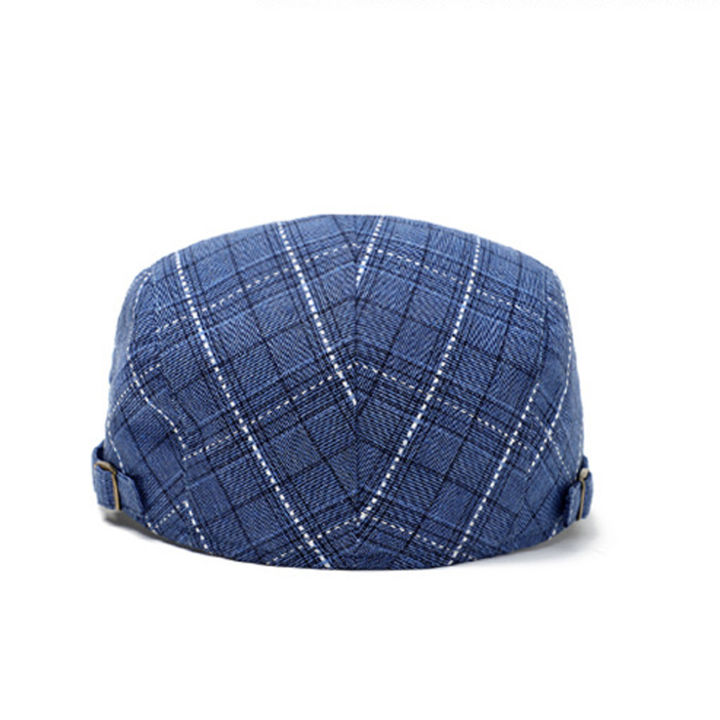 fashionable-sun-hat-for-men-plaid-pattern-baseball-cap-trendy-mens-cap-peaked-cap-for-spring-and-summer-korean-style-baseball-cap