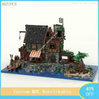 NEW LEGO 8622PCS Medieval Pirate MOC City Modular Buildings Pirate Van Dykes Island DIY Children Toy Birthday Christmas Blocks Gift