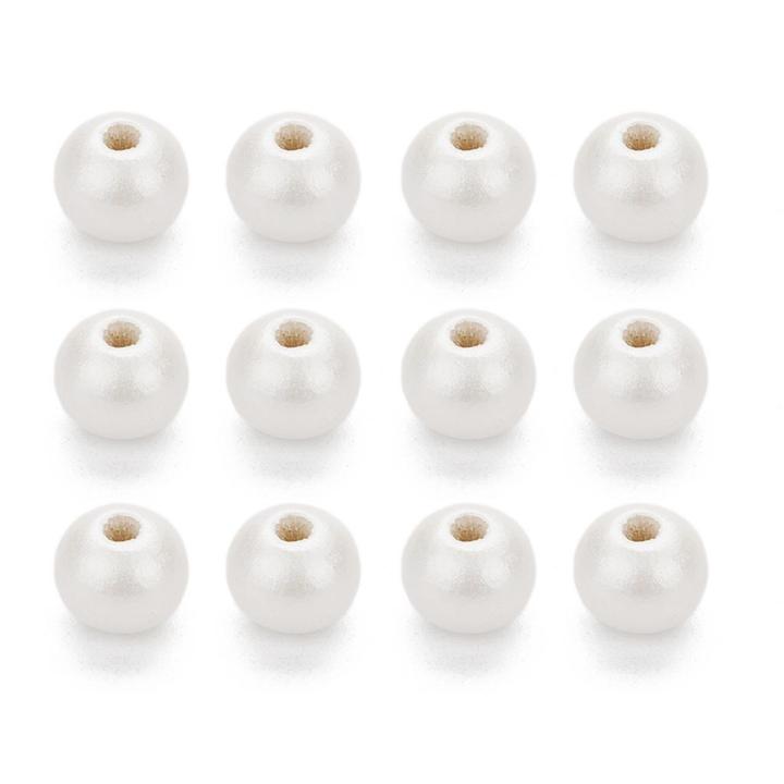 lazaralife-100x-ลูกปัดไม้กลม-pearl-สีขาวทำจากไม้ลูกปัดดีไอวายสวยงามผลงานอัญมณี