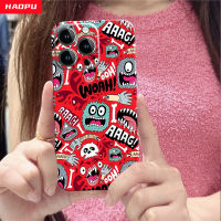 HAOPU เคสครอบโทรศัพท์ใหม่สำหรับ iPhone SAMSUNG XiAOMi OPPO ViVO ลวดลายแฟชั่นลายสัตว์ประหลาดสุดสร้างสรรค์