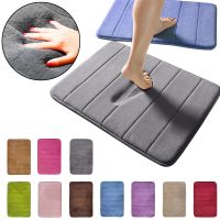 【YF】◕  New Coral Floormat Resistant Memory Foam Toilet Floor Spa Non-Slip Rug Entrance Door Mats