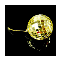 12-Piece Mirror Disco Ball Decoration, Party or DJ Lighting Effects, Home Decoration, Stage Props (2 Inches, Gold)