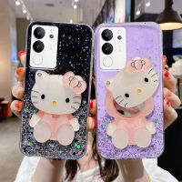 เคสโทรศัพท์V29 5G 2023 ใหม่น่ารักลูกแมวกระจกแต่งหน้าBlingเลื่อมStarry Skyการออกแบบใสยางนุ่มกรณีเคส Vivo V29 5g กรัมสำหรับสาวเคสโทรศัพท์ปก