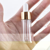 50pcslot Clear Glass Dropper Bottle Aromatherapy Liquid Metal Cap Serumessential Basic Massage Oil tte Refillable Bottle