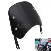 สีดำ ABS ไฟหน้ารถจักรยานยนต์กระจก Wind Deflector กระจกวงเล็บ Universal สำหรับ Harley Honda Yamaha Kawasaki Suzuki