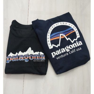 Patagonia Letter Print Short Sleeve T-Shirt Loose Retro Style Men