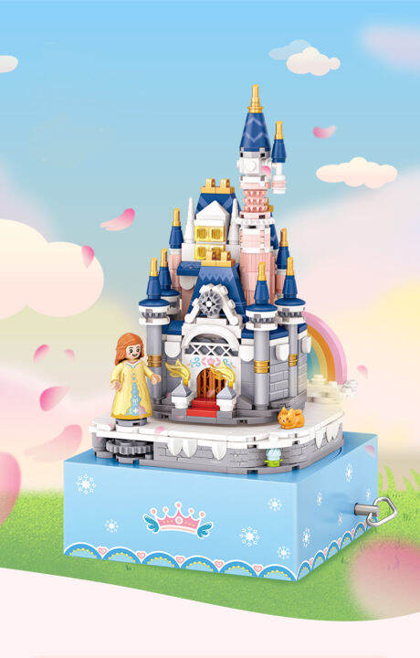 ตัวต่อนาโนบล็อก-loz-no-1220-mini-bloc-music-disney-world-park-กล่องดนตรี-ปราสาท-fairy-tale-เจ้าหญิง-531-pcs-แพ็คเกจที่สวยงาม-น่ารัก-น่าสะสม-ต่อง่าย-ในชุดเซ็ท