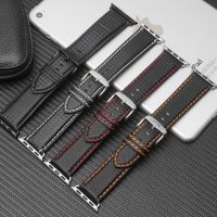 Carbon fiber Strap for Apple watch band 44mm 40mm iWatch band 42mm 38mm Luxury Leather bracelet Apple watch series 6 5 4 3 se Straps