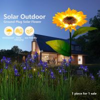 ☇☍❦ IP65 Waterproof Solar Flowers Pathway Light Solar Sunflowers Outside Garden Lawn Light for Patio Yard Wedding Holiday Decoration