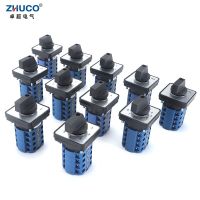 ‘；【=- ZHUCO SZW26/LW26-20 4 Poles Sliver Contact 20A 660V 64X64 Mm 48X48 Mm Panel Power Knob Selection Cam Rotary Changeover Switch