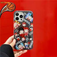 การ์ตูนมินิ S Lam Dunk สมาชิกกรณีโทรศัพท์สำหรับ Apple iPhone 14 13 12 11 Pro Max 14บวกกรณีซิลิโคนอ่อนนุ่มป้องกันการวางป้องกันปกหลังกรณีมือถือสีแดง