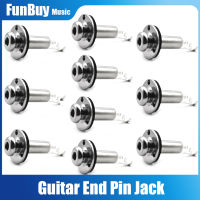 【cw】10pcs ss Acoustic Electric Guitar End Pin Output Input Jack guitar Strap Plug Socket 6.35mm Guitar Partshot ！ 1